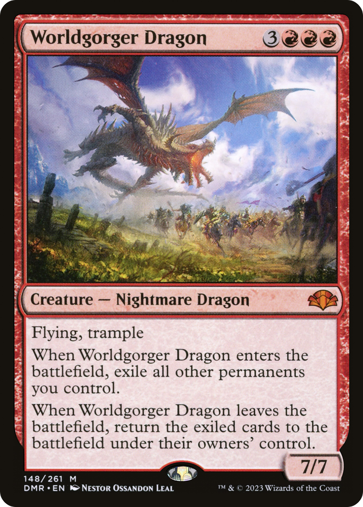 Worldgorger Dragon [Dominaria Remastered] | Gate City Games LLC