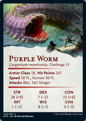 Purple Worm Art Card [Dungeons & Dragons: Adventures in the Forgotten Realms Art Series] | Gate City Games LLC