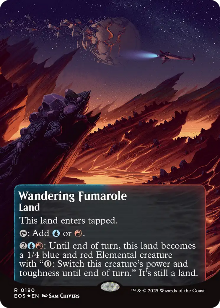 Wandering Fumarole (0180) (Borderless) (Galaxy Foil) [Edge of Eternities: Stellar Sights] | Gate City Games LLC