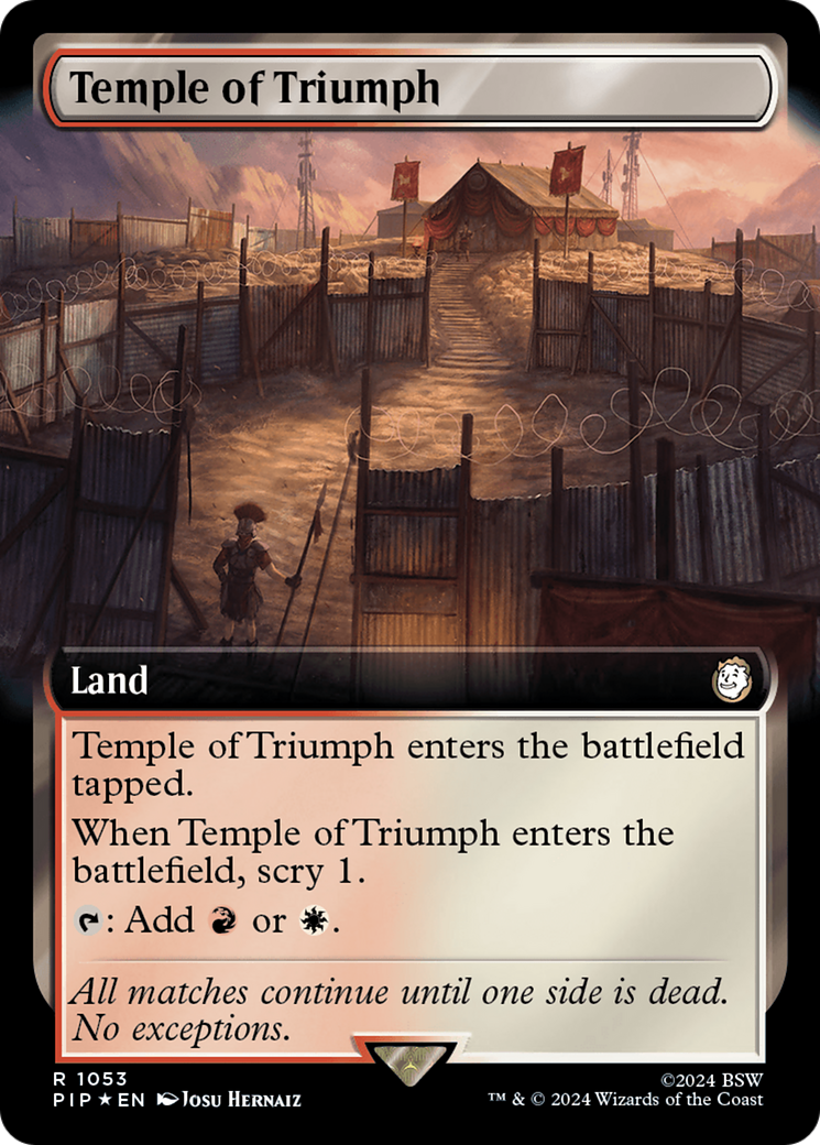 Temple of Triumph (Extended Art) (Surge Foil) [Fallout] | Gate City Games LLC