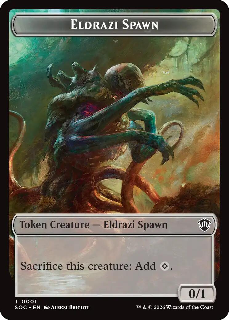 Eldrazi Spawn // Worm Double-Sided Token [Secrets of Strixhaven Commander Tokens] | Gate City Games LLC