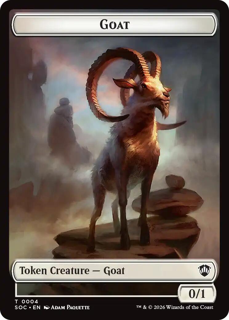 Goat // Fungus Beast Double-Sided Token [Secrets of Strixhaven Commander Tokens] | Gate City Games LLC