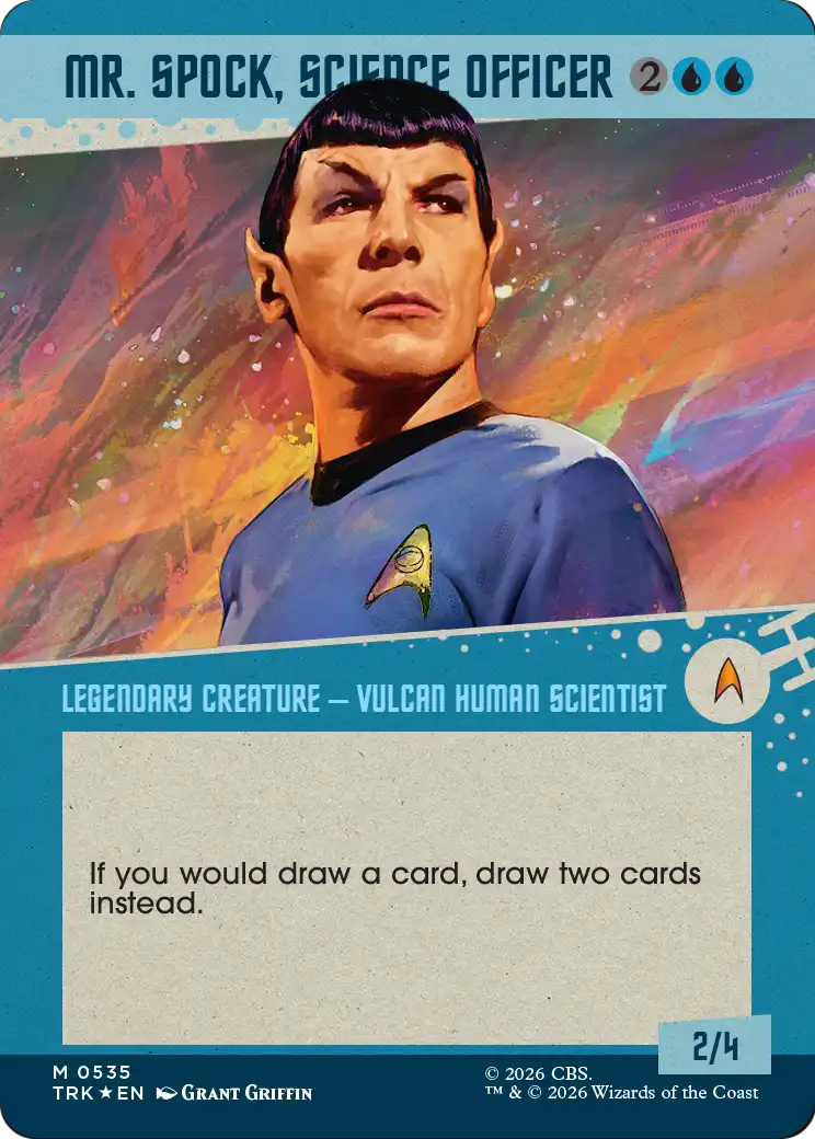 Mr. Spock, Science Officer (Borderless) (Surge Foil) [Star Trek] | Gate City Games LLC