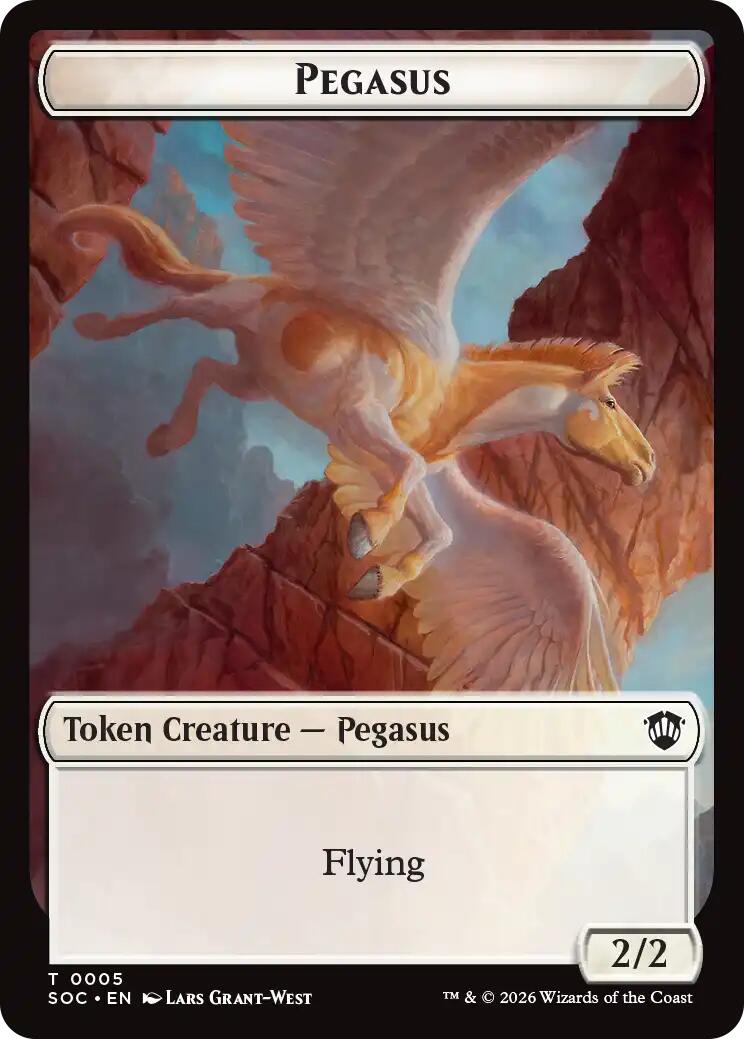 Pegasus // Inkling (0022) Double-Sided Token [Secrets of Strixhaven Commander Tokens] | Gate City Games LLC