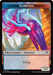 Dragon Illusion // Elemental (0002) Double-Sided Token [Secrets of Strixhaven Commander Tokens] | Gate City Games LLC