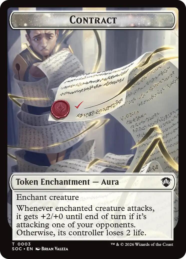 Contract // Pegasus Double-Sided Token [Secrets of Strixhaven Commander Tokens] | Gate City Games LLC