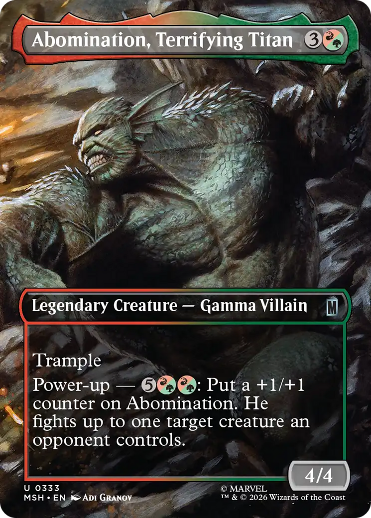 Abomination, Terrifying Titan (Borderless) [Marvel Super Heroes] | Gate City Games LLC