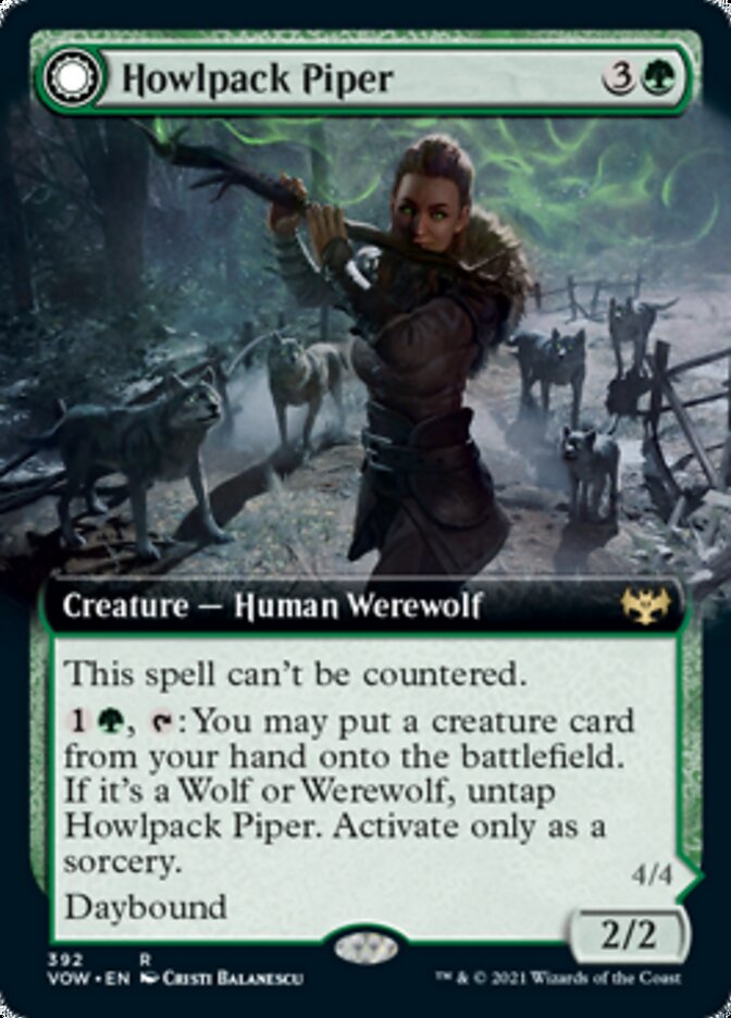 Howlpack Piper // Wildsong Howler (Extended Art) [Innistrad: Crimson Vow] | Gate City Games LLC