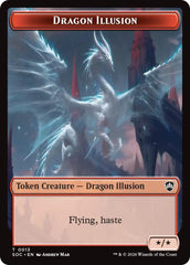 Dragon Illusion // Elemental (0019) Double-Sided Token [Secrets of Strixhaven Commander Tokens] | Gate City Games LLC