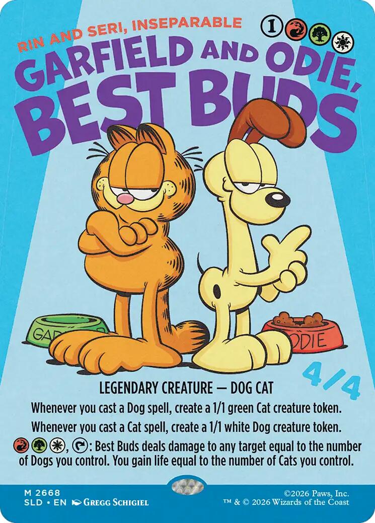 Garfield and Odie, Best Buds - Rin and Seri, Inseparable [Secret Lair Drop Series] | Gate City Games LLC