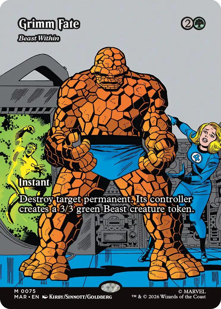 Grimm Fate - Beast Within (Borderless) [Marvel Universe: Eternal-Legal] | Gate City Games LLC