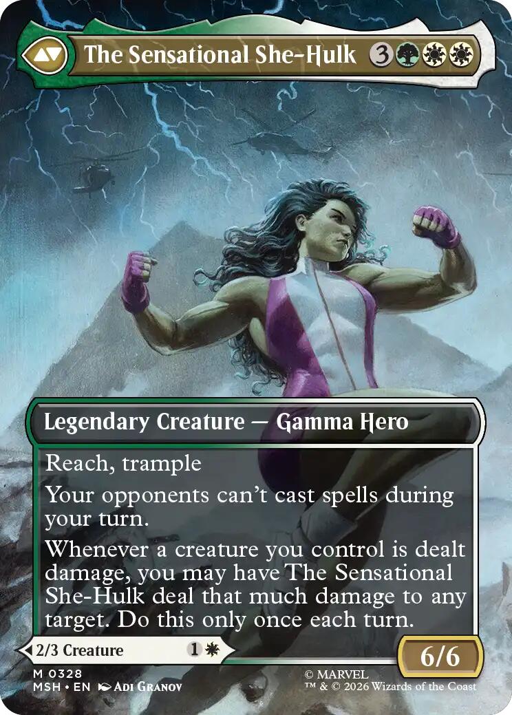 Jennifer Walters // The Sensational She-Hulk (Borderless) (0328) [Marvel Super Heroes] | Gate City Games LLC