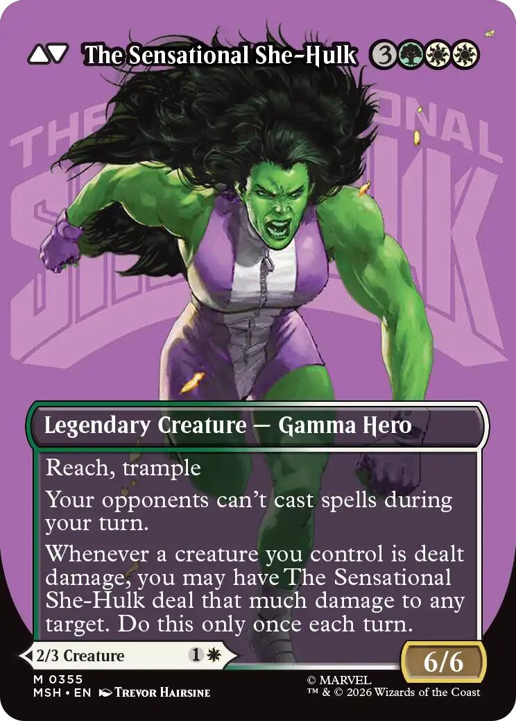 Jennifer Walters // The Sensational She-Hulk (Borderless) (0355) [Marvel Super Heroes] | Gate City Games LLC