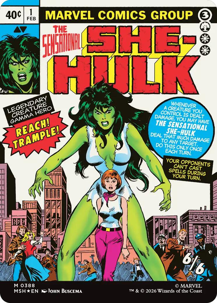 Jennifer Walters // The Sensational She-Hulk (Borderless) (0388) [Marvel Super Heroes] | Gate City Games LLC