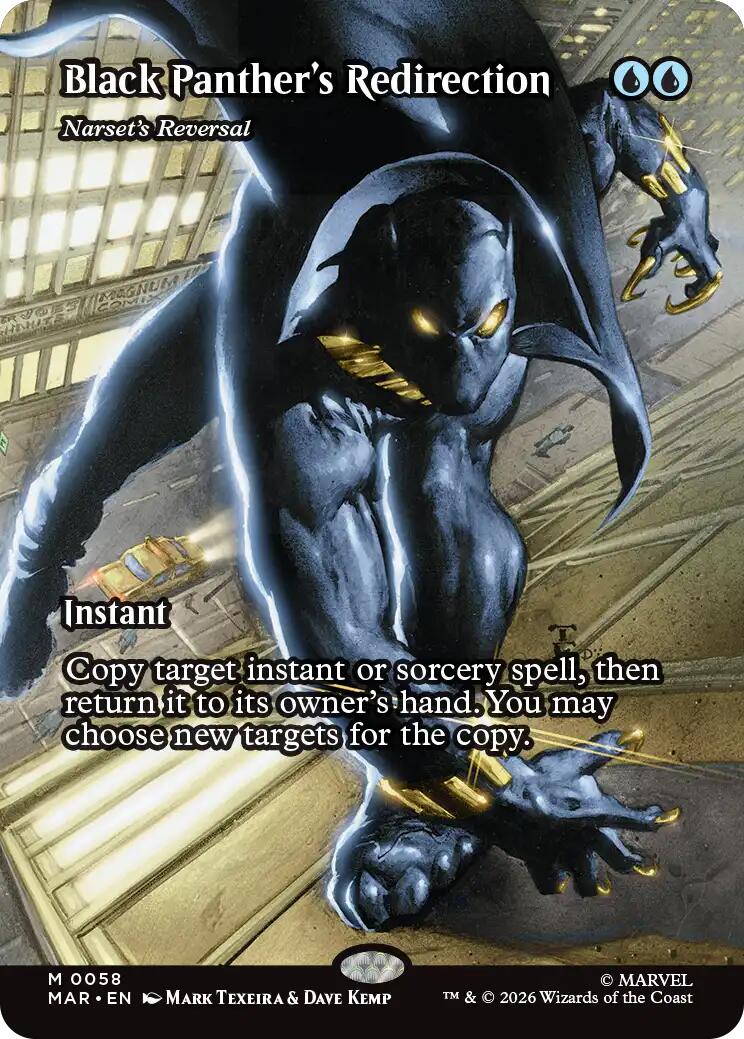 Black Panther's Redirection - Narset's Reversal (Borderless) [Marvel Universe: Eternal-Legal] | Gate City Games LLC