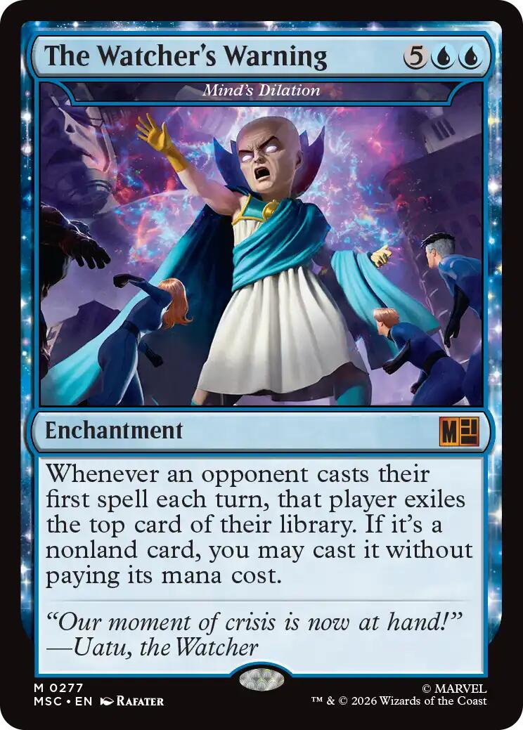 The Watcher's Warning - Mind's Dilation (Surge Foil) [Marvel Super Heroes Commander] | Gate City Games LLC