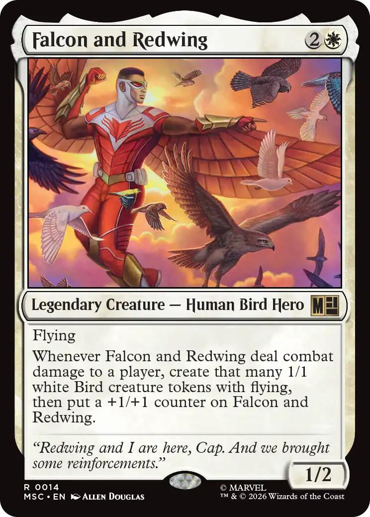 Falcon and Redwing (Surge Foil) [Marvel Super Heroes Commander] | Gate City Games LLC
