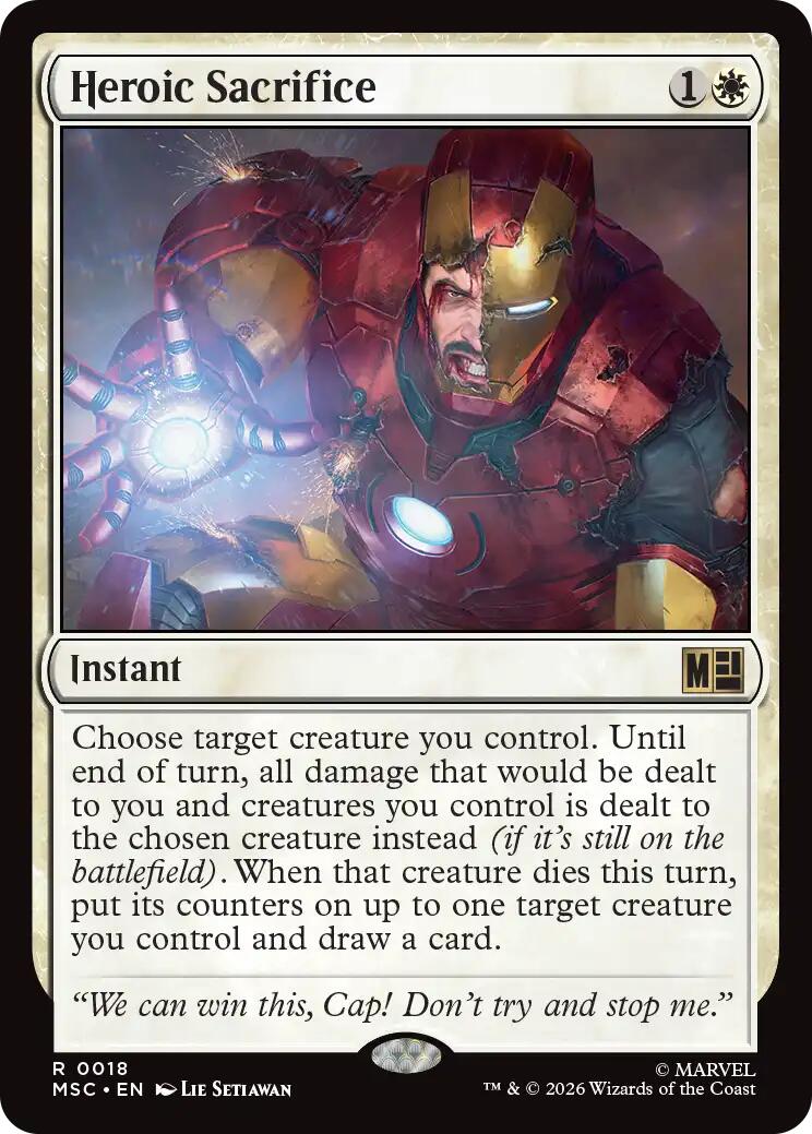 Heroic Sacrifice (Surge Foil) [Marvel Super Heroes Commander] | Gate City Games LLC