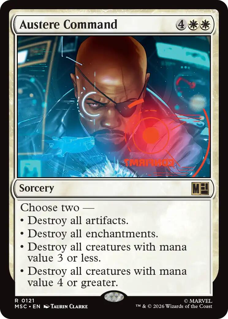 Austere Command (Surge Foil) [Marvel Super Heroes Commander] | Gate City Games LLC