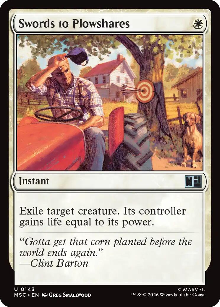 Swords to Plowshares (Surge Foil) [Marvel Super Heroes Commander] | Gate City Games LLC