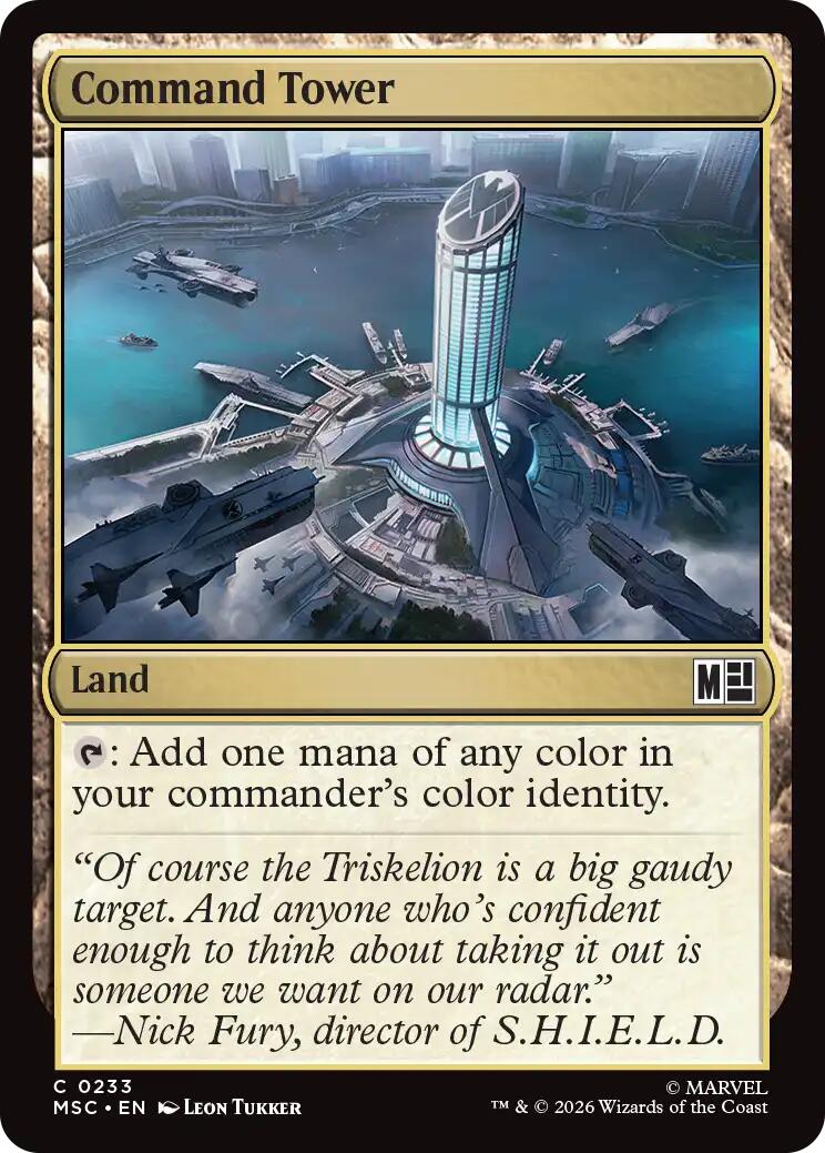 Command Tower (0233) (Surge Foil) [Marvel Super Heroes Commander] | Gate City Games LLC