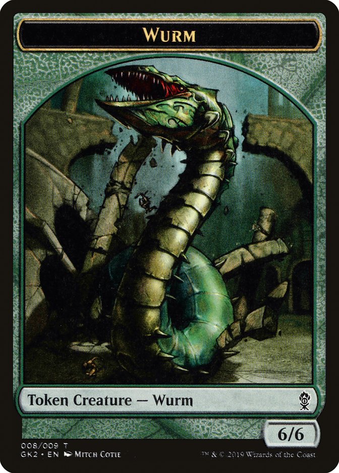 Saproling // Wurm Double-Sided Token [Ravnica Allegiance Guild Kit Tokens] | Gate City Games LLC