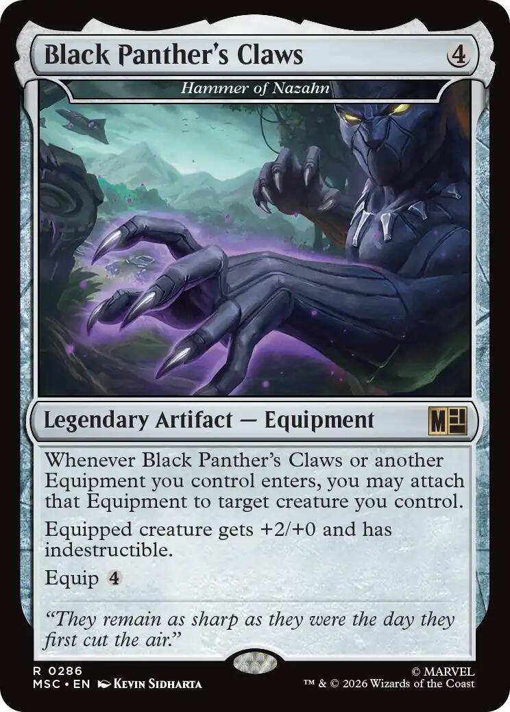 Black Panther's Claws - Hammer of Nazahn (Surge Foil) [Marvel Super Heroes Commander] | Gate City Games LLC