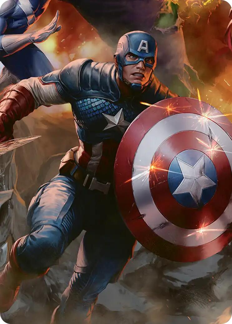 Captain America, Unbowed Art Card [Marvel Super Heroes Art Series] | Gate City Games LLC