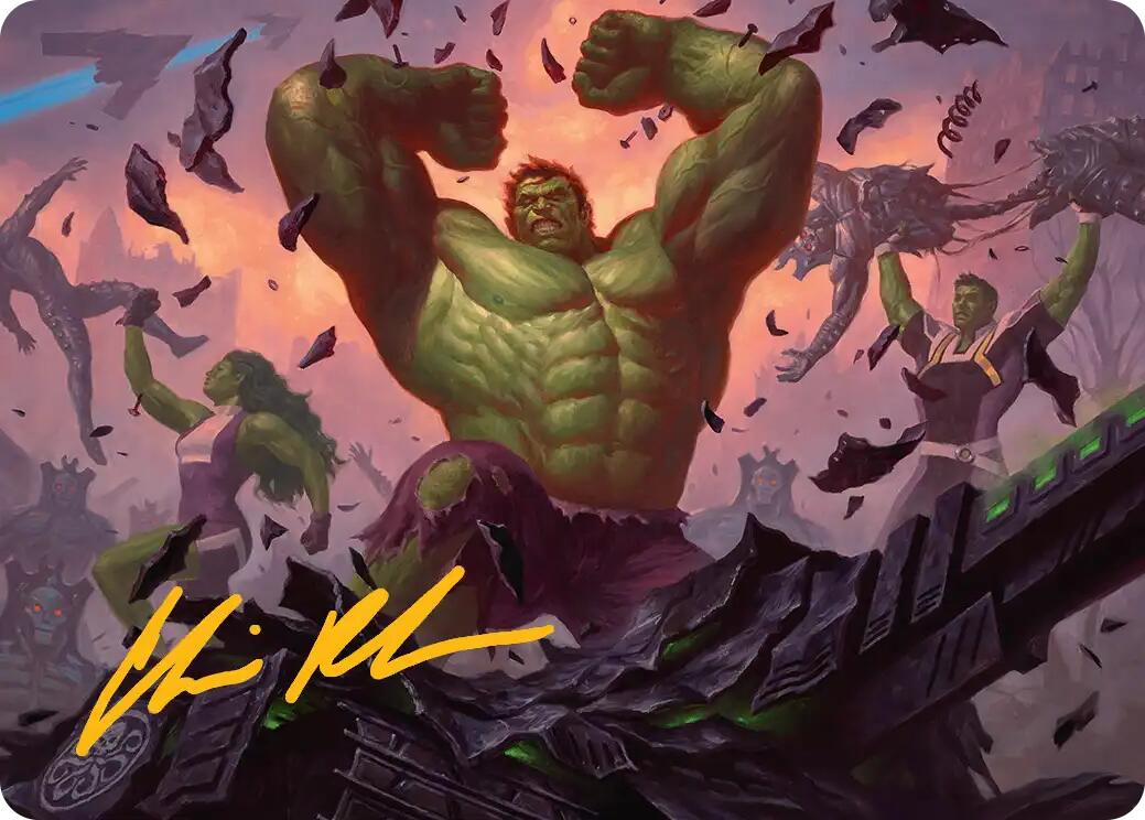 HULK SMASH! Art Card (Gold-Stamped Signature) [Marvel Super Heroes Art Series] | Gate City Games LLC