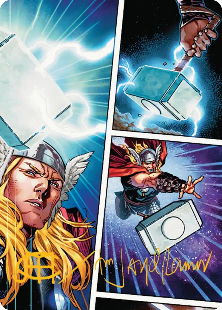 Mjolnir, Hammer of Thor Art Card (Gold-Stamped Signature) [Marvel Super Heroes Art Series] | Gate City Games LLC