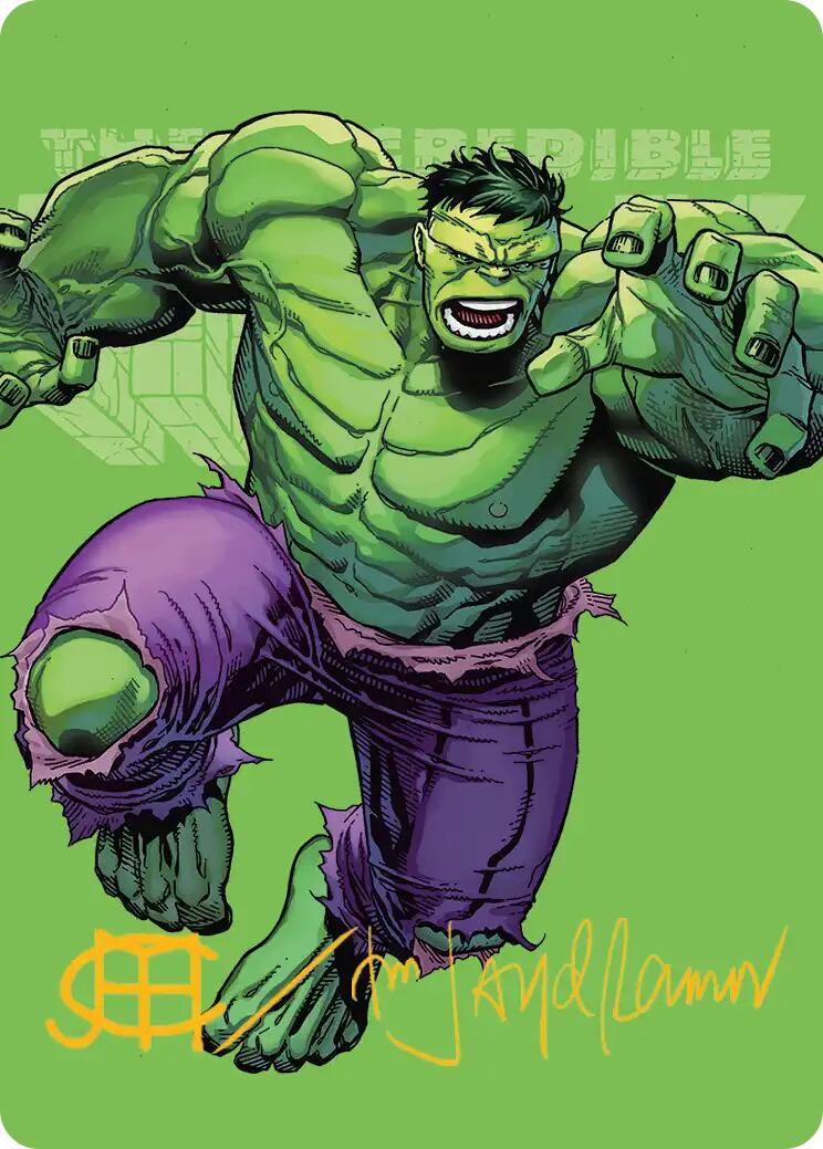 The Incredible Hulk Art Card (Gold-Stamped Signature) [Marvel Super Heroes Art Series] | Gate City Games LLC