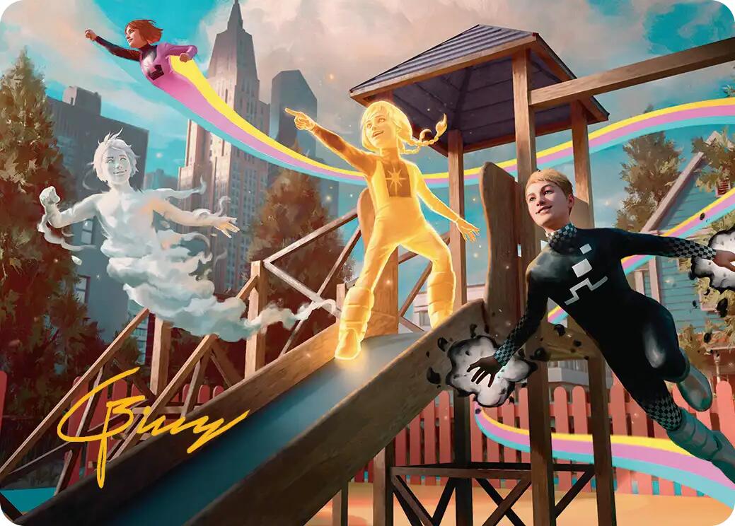Power Pack Art Card (Gold-Stamped Signature) [Marvel Super Heroes Art Series] | Gate City Games LLC
