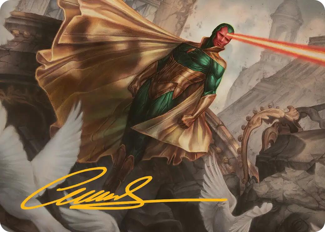 The Vision Art Card (Gold-Stamped Signature) [Marvel Super Heroes Art Series] | Gate City Games LLC