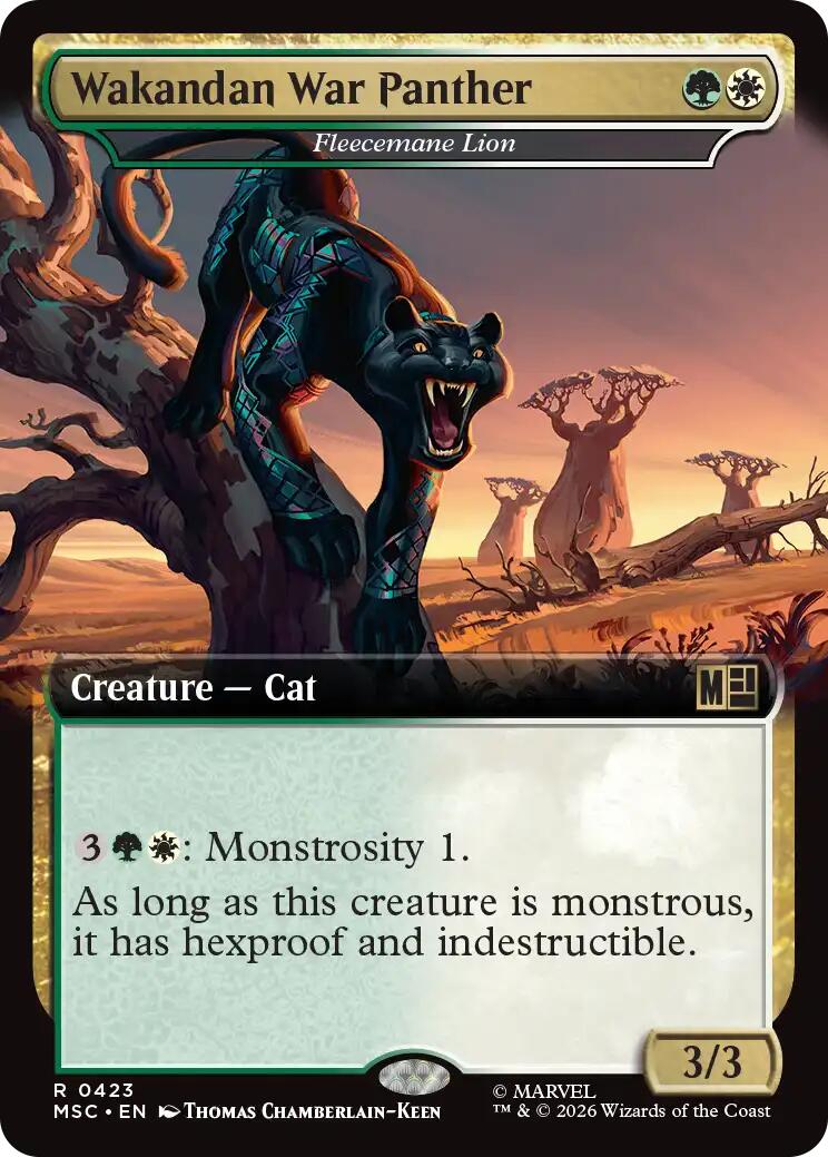 Wakandan War Panther - Fleecemane Lion (Extended Art) [Marvel Super Heroes Commander] | Gate City Games LLC
