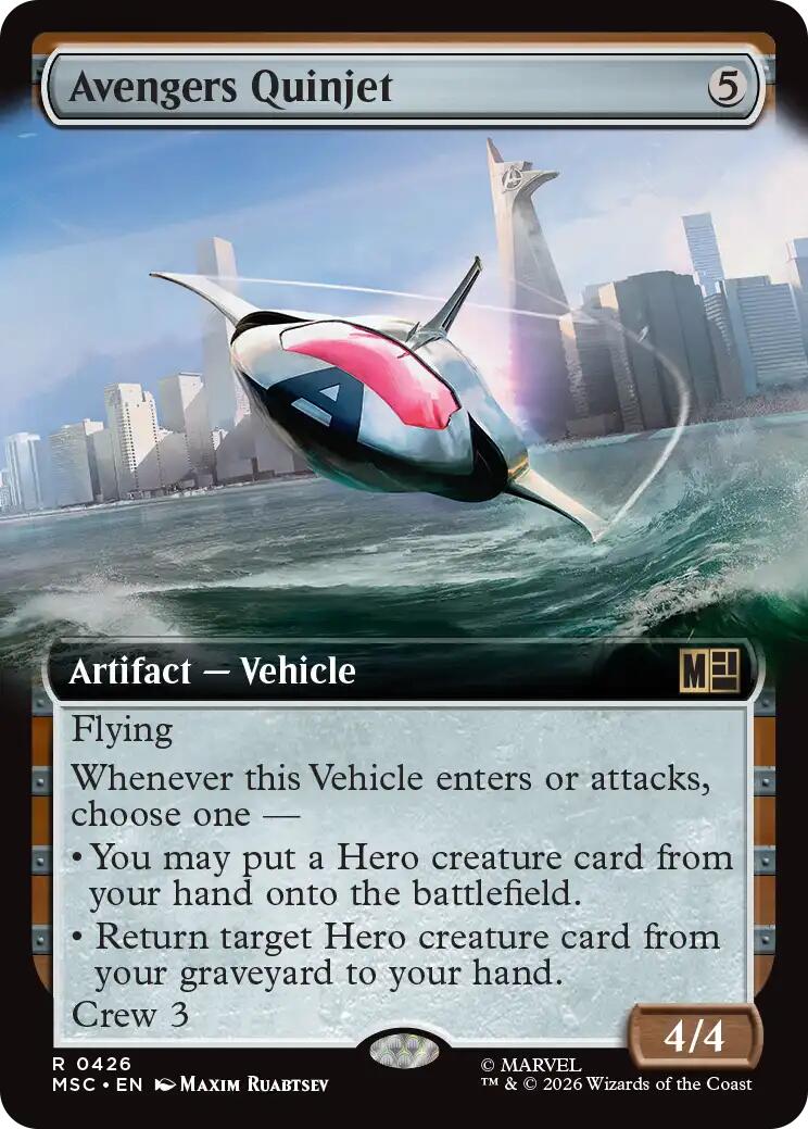 Avengers Quinjet (Extended Art) [Marvel Super Heroes Commander] | Gate City Games LLC