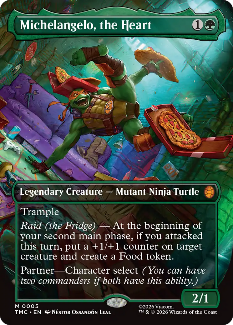 Michelangelo, the Heart (Borderless) [Teenage Mutant Ninja Turtles Commander] | Gate City Games LLC