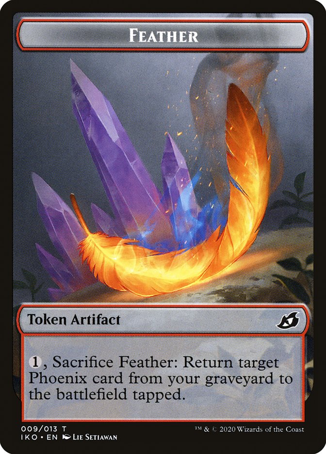 Feather Token [Ikoria: Lair of Behemoths Tokens] | Gate City Games LLC