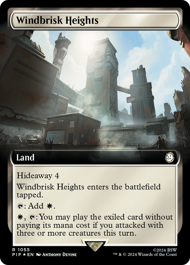 Windbrisk Heights (Extended Art) (Surge Foil) [Fallout] | Gate City Games LLC