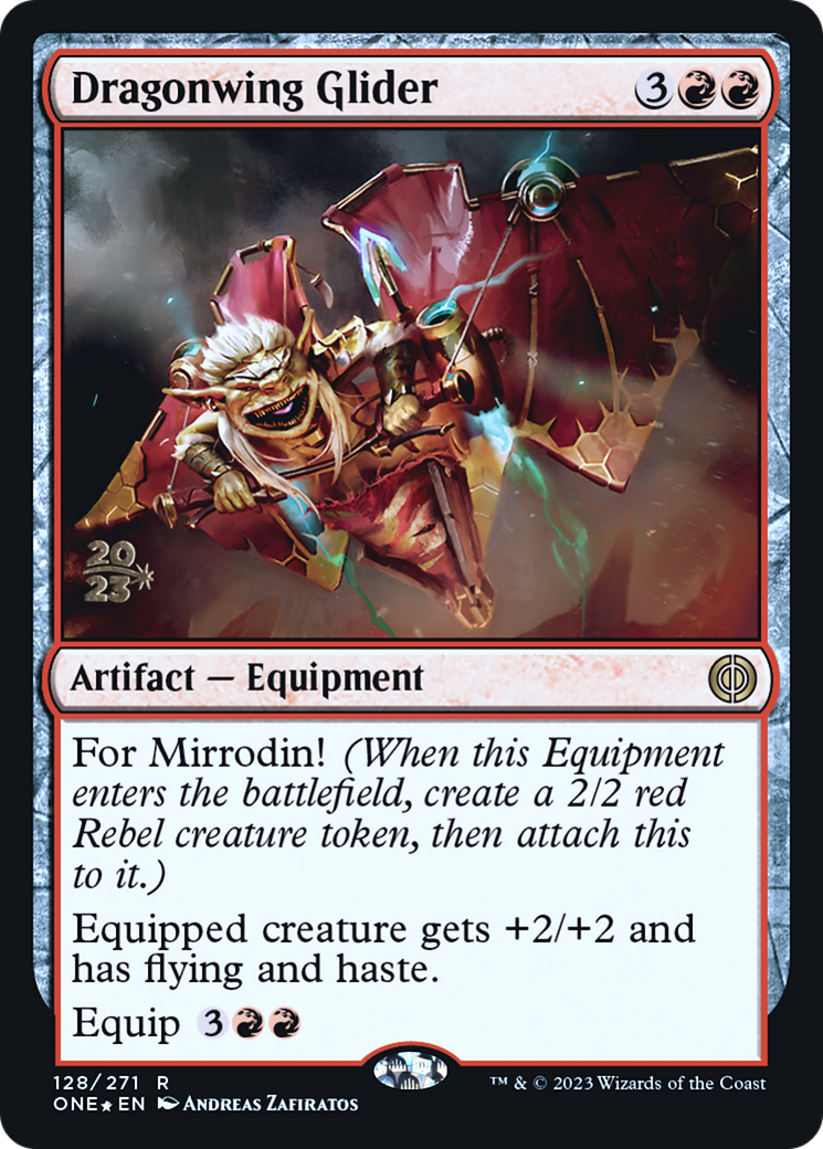 Dragonwing Glider [Phyrexia: All Will Be One Prerelease Promos] | Gate City Games LLC