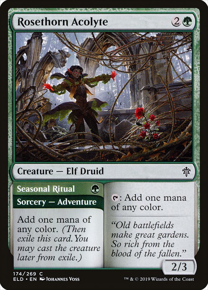 Rosethorn Acolyte // Seasonal Ritual [Throne of Eldraine] | Gate City Games LLC