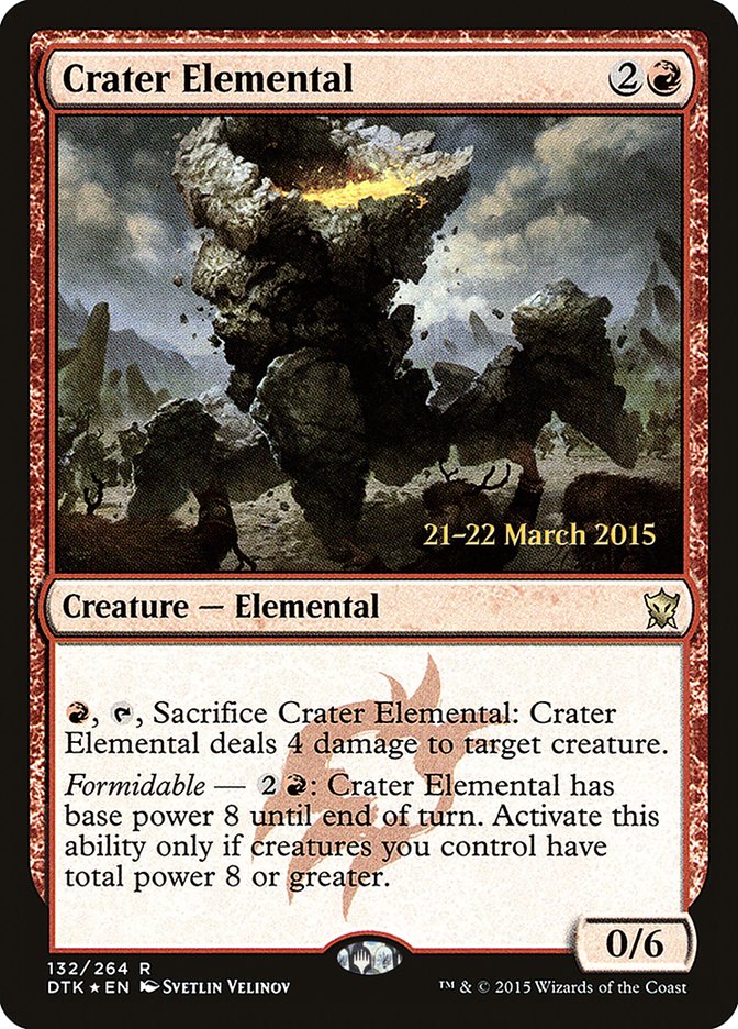 Crater Elemental [Dragons of Tarkir Prerelease Promos] | Gate City Games LLC