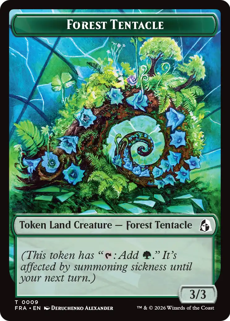 Forest Tentacle // Beast Double-Sided Token [Reality Fracture Tokens] | Gate City Games LLC