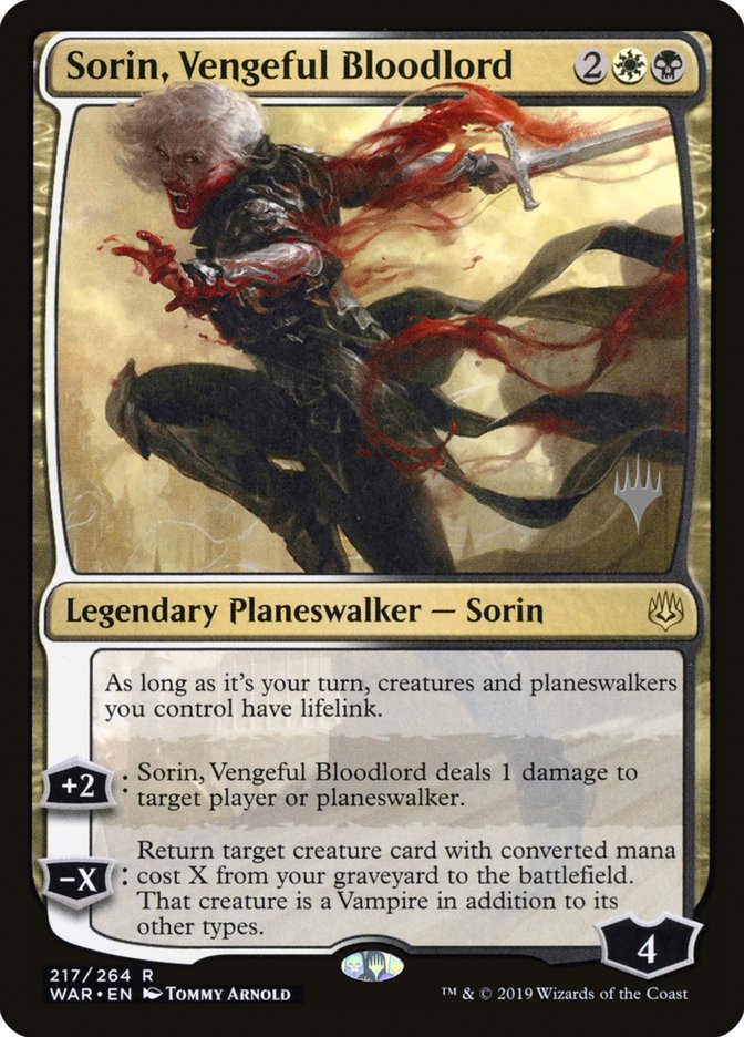 Sorin, Vengeful Bloodlord (Promo Pack) [War of the Spark Promos] | Gate City Games LLC