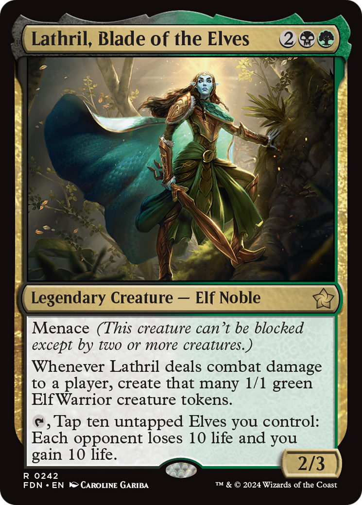 Lathril, Blade of the Elves [Foundations] | Gate City Games LLC