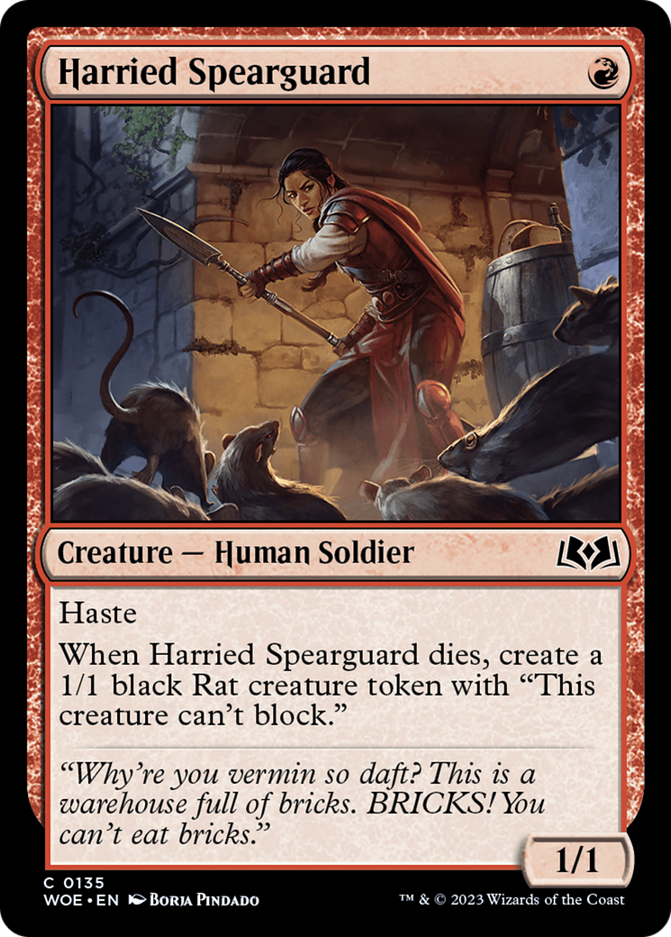 Harried Spearguard [Wilds of Eldraine] | Gate City Games LLC