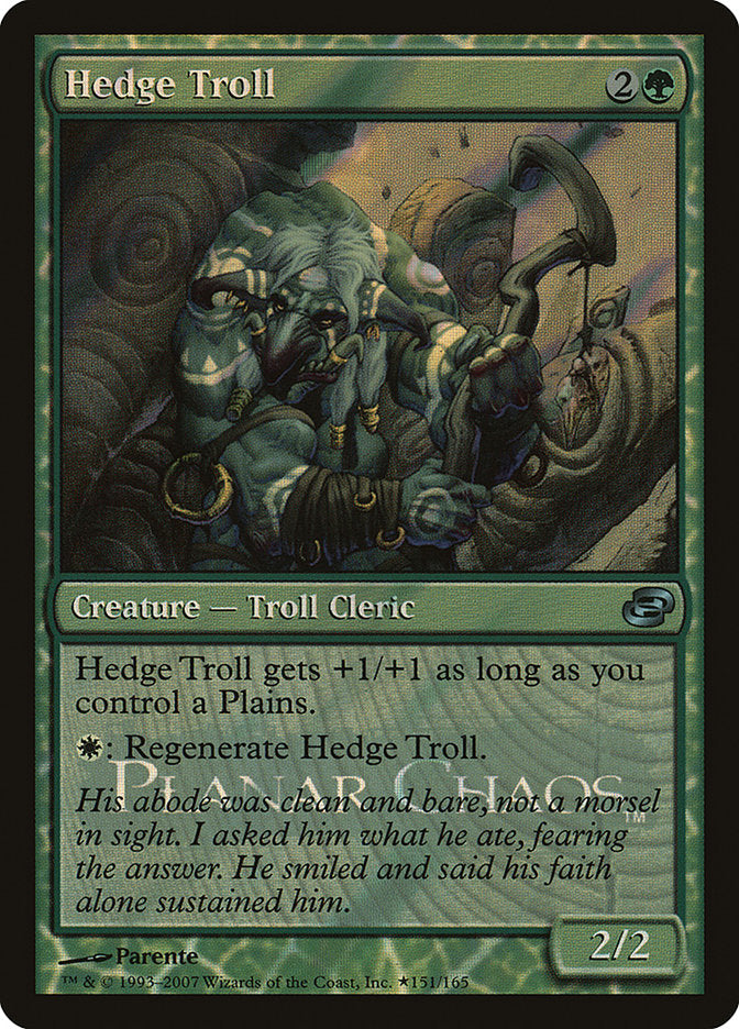 Hedge Troll [Planar Chaos Promos] | Gate City Games LLC