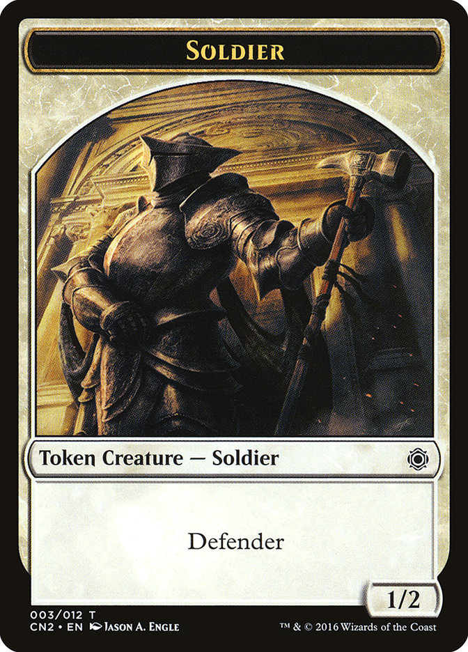 Soldier Token (003/012) [Conspiracy: Take the Crown Tokens] | Gate City Games LLC