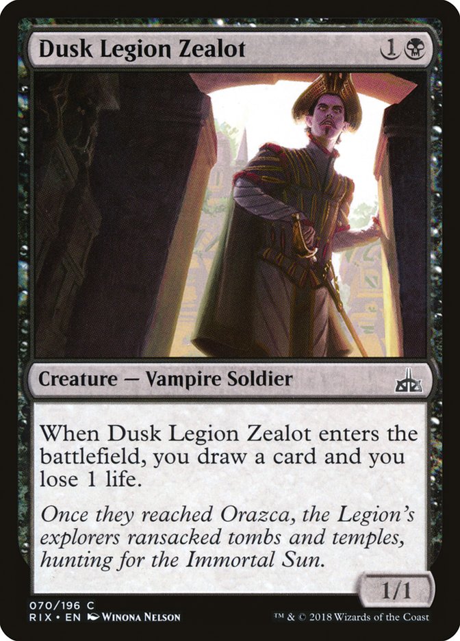 Dusk Legion Zealot [Rivals of Ixalan] | Gate City Games LLC
