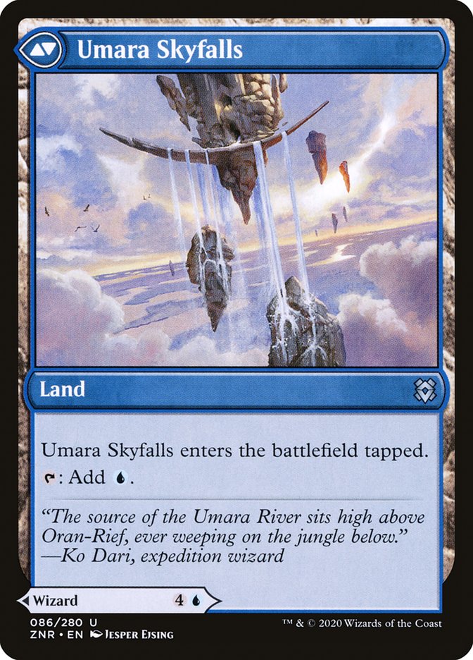 Umara Wizard // Umara Skyfalls [Zendikar Rising] | Gate City Games LLC
