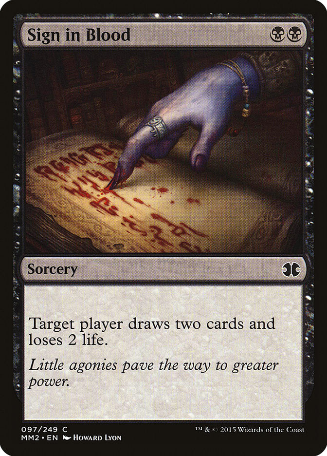 Sign in Blood [Modern Masters 2015] | Gate City Games LLC